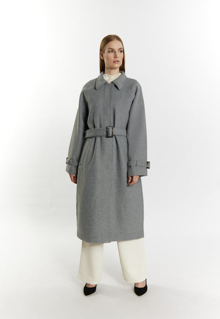 Dreimaster Klassik Women's Transitional Coat Made Of Wool Blend