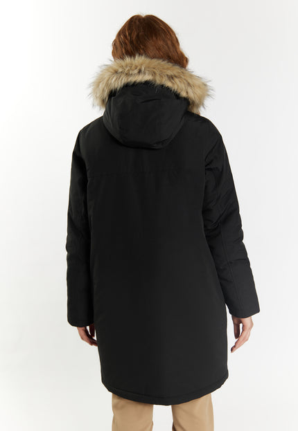 Dreimaster Klassik Damen Winterparka mit Kunstfell