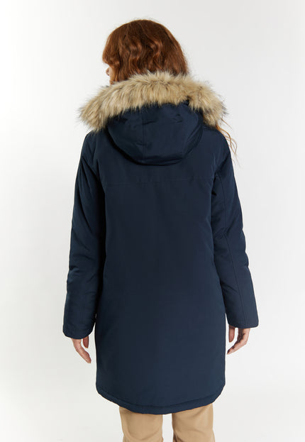 Dreimaster Klassik Damen Winterparka mit Kunstfell