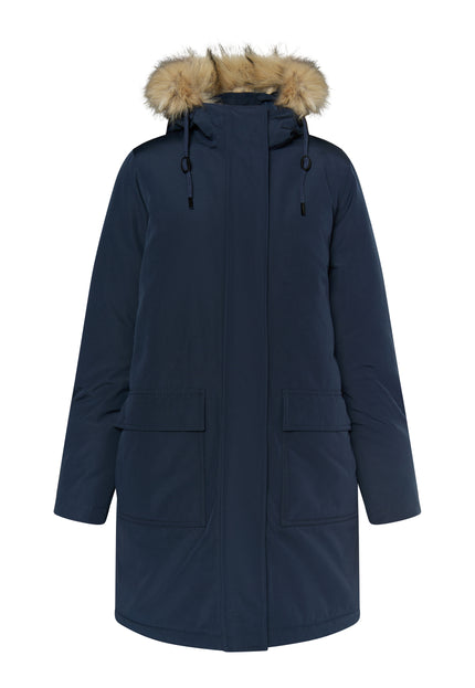 Dreimaster Klassik Damen Winterparka mit Kunstfell