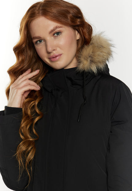 Dreimaster Klassik Damen Winterparka mit Kunstfell