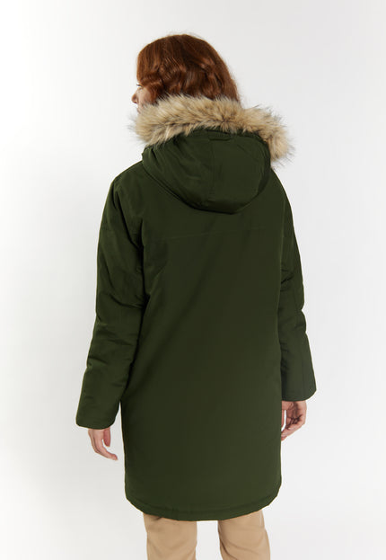 Dreimaster Klassik Damen Winterparka mit Kunstfell