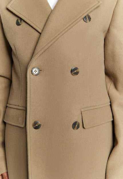 DreiMaster Klassik Men's Transitional Coat In A Wool Look