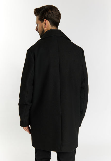 Dreimaster Klassik Men's Transitional Coat Made Of Wool Blend