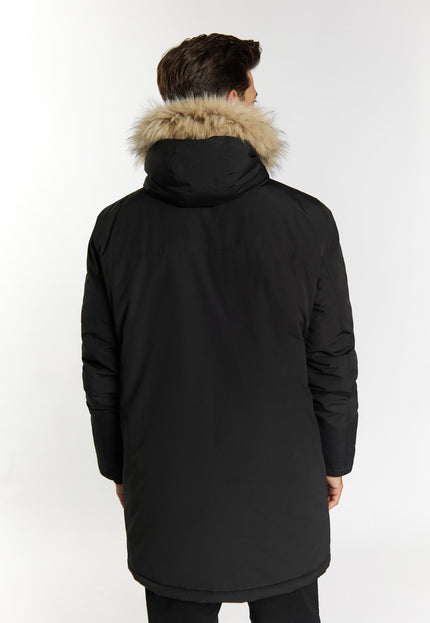 DreiMaster Klassik Men's Winter Jacket With Faux Fur