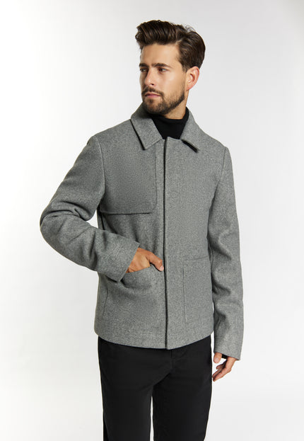 Dreimaster Klassik Men's Transitional Jacket In A Wool Look