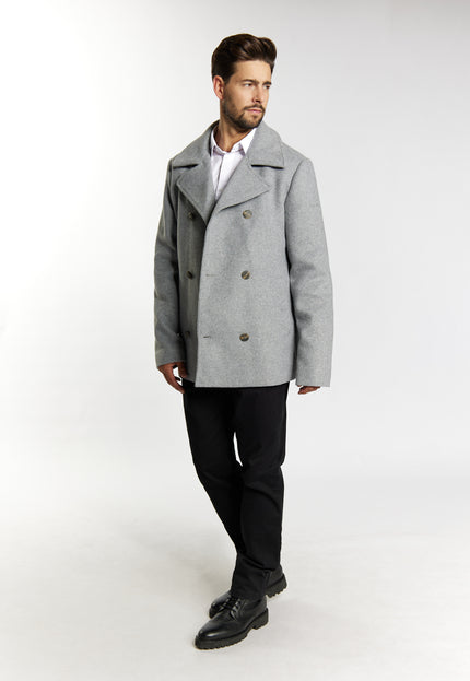 Dreimaster Klassik Men's Wool Blend Pea Coat