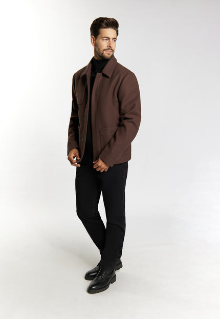 Dreimaster Klassik Men's Transitional Jacket In A Wool Look