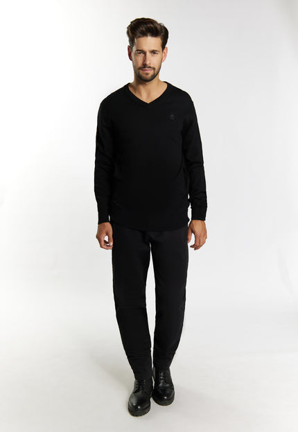 Dreimaster klassik Men's Basic Fine Knit Sweater