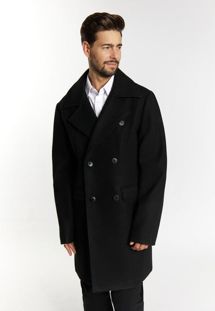 DreiMaster Klassik Men's Transitional Coat In A Wool Look