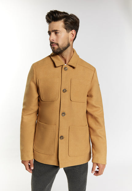 Dreimaster Vintage Men's Transitional Jacket Made From A Wool Blend