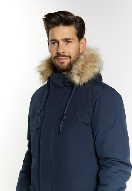 DreiMaster Klassik Men's Winter Jacket With Faux Fur