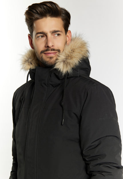 DreiMaster Klassik Men's Winter Jacket With Faux Fur