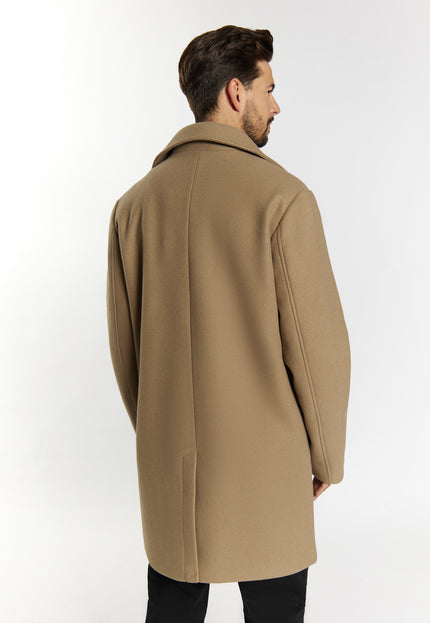 DreiMaster Klassik Men's Transitional Coat In A Wool Look