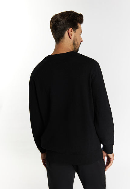 Dreimaster klassik Men's Basic Fine Knit Sweater