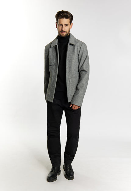 Dreimaster Klassik Men's Transitional Jacket In A Wool Look