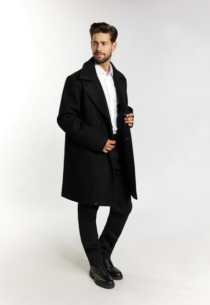 DreiMaster Klassik Men's Transitional Coat In A Wool Look