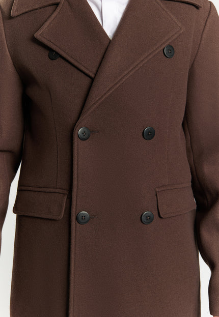 DreiMaster Klassik Men's Transitional Coat In A Wool Look