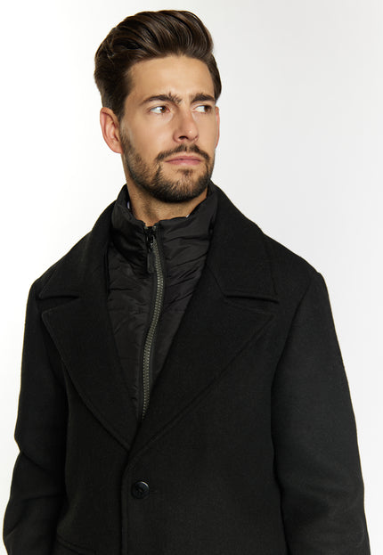 Dreimaster Klassik Men's Transitional Coat Made Of Wool Blend