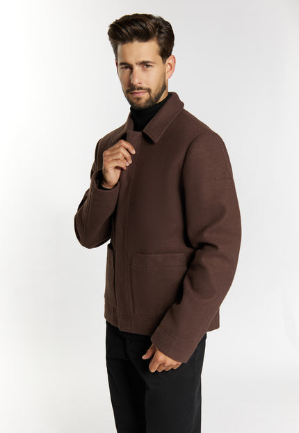 Dreimaster Klassik Men's Transitional Jacket In A Wool Look