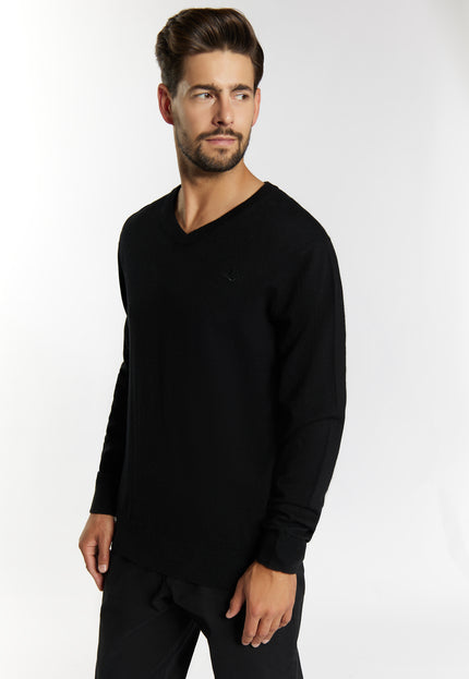 Dreimaster klassik Men's Basic Fine Knit Sweater