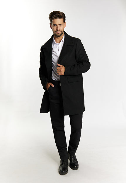 Dreimaster Klassik Men's Transitional Coat Made Of Wool Blend