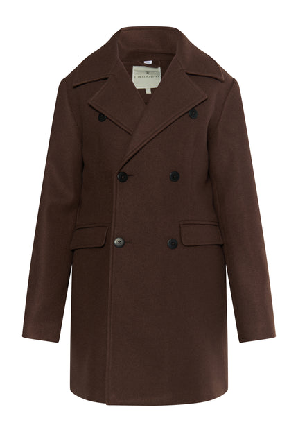 DreiMaster Klassik Men's Transitional Coat In A Wool Look