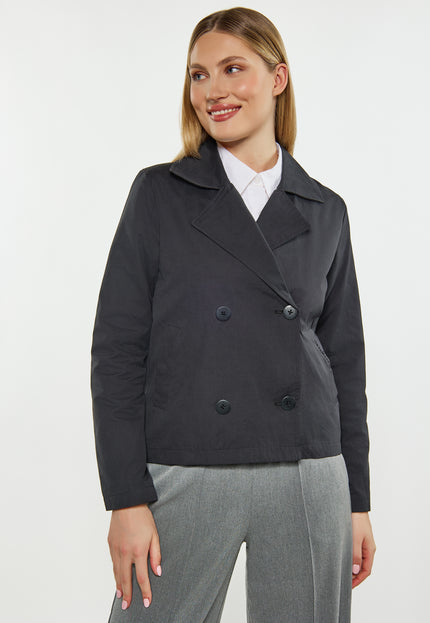 Dreimaster Klassik Damen-Trenchjacke kurz