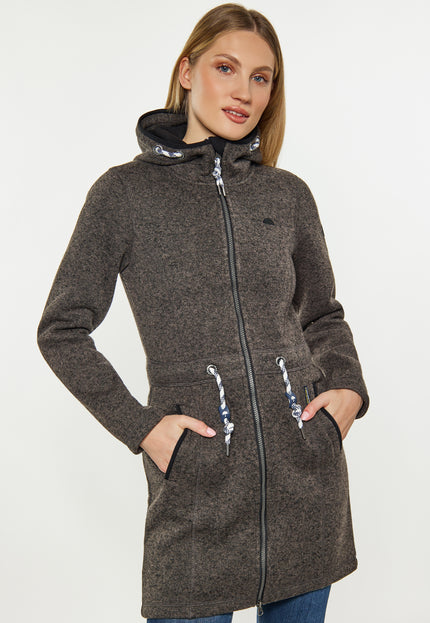 Schmuddelwedda Damen Strickfleece Mantel