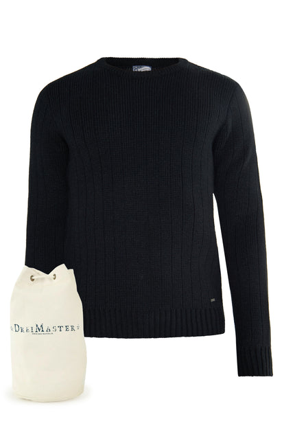 Dreimaster vintage Men's Knitted Sweater + Shopping Bag - Set