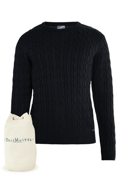 Dreimaster vintage Men's Knitted Sweater + Shopping Bag - Set