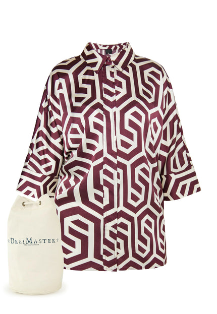 DreiMaster Klassik Women's Shirt Blouse + Shopping Bag Set