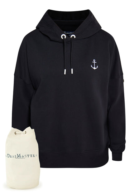 Dreimaster Maritim Damen Hoodie + Einkaufstasche - Set