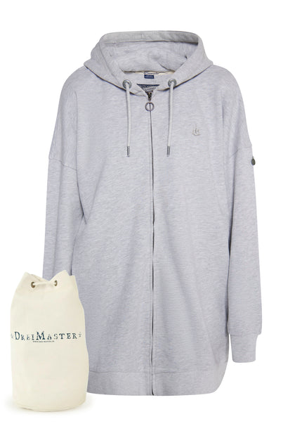 Dreimaster Vintage Women's Long Sweat Hoodie + Shopping Bag - Set