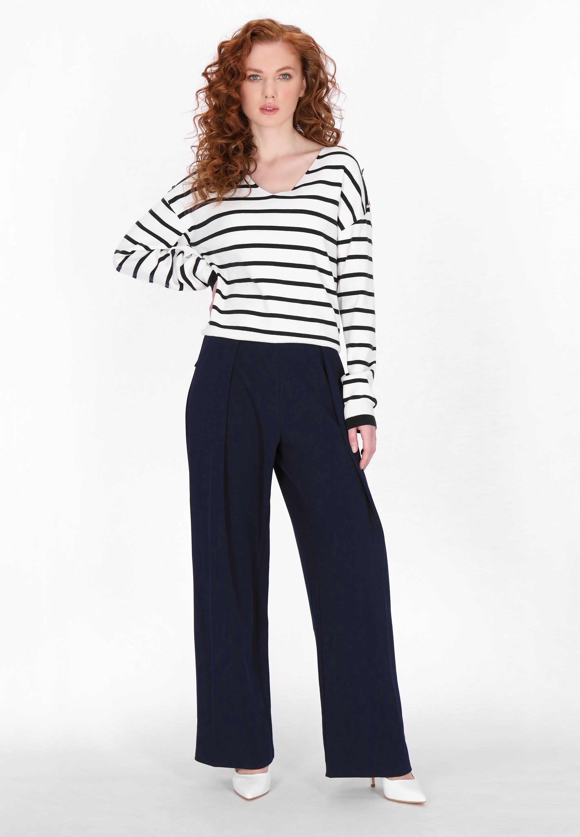 Navy White Stripes